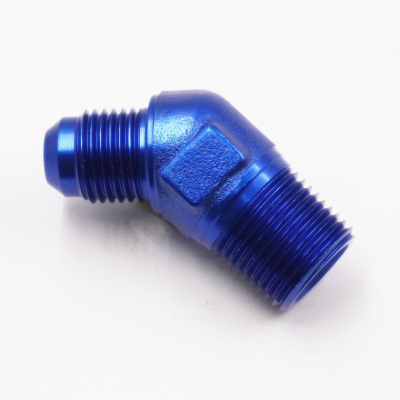 -6 AN x 3/8&quot; NPT x 45° (Aluminum) - 823-06-06D