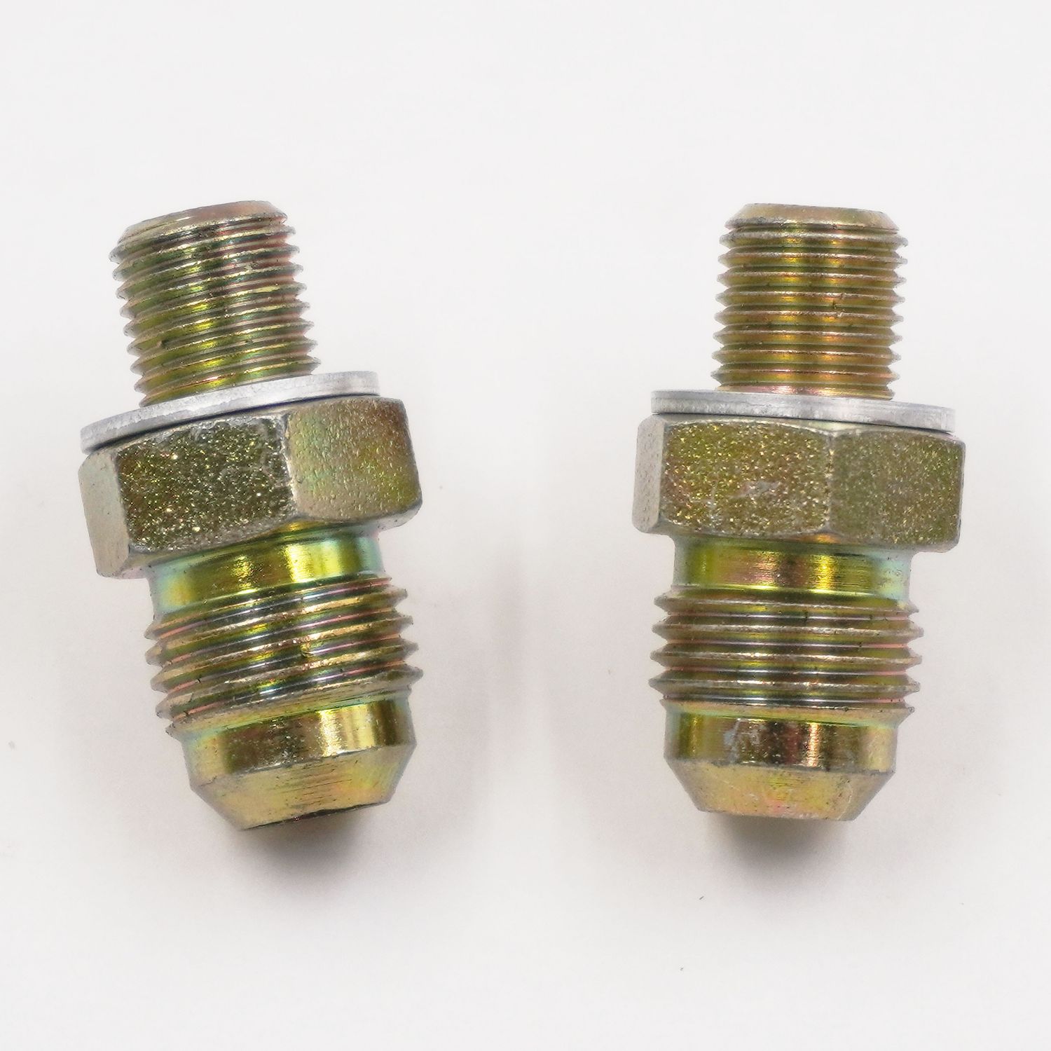 Transmission Cooler Adapter Kit: 10MM-1.0&quot; x -6AN Male w/ Crush Washers- (Steel) -  (2 Fittings) -12080