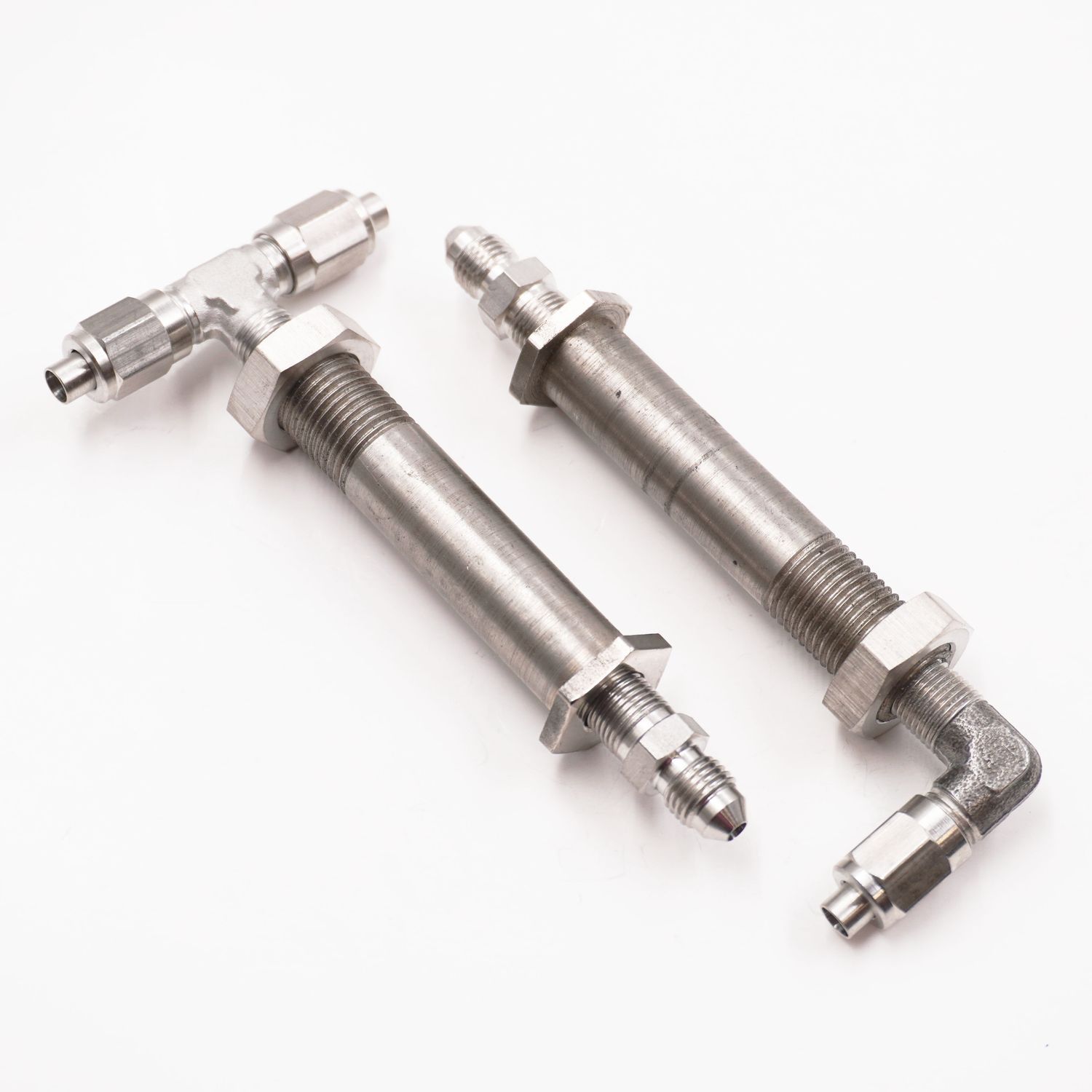 1 1/2&quot; to 2&quot; Stainless Steel Thru-Frame Conversion Kit With -3 AN Stainless Fittings  - 2410J