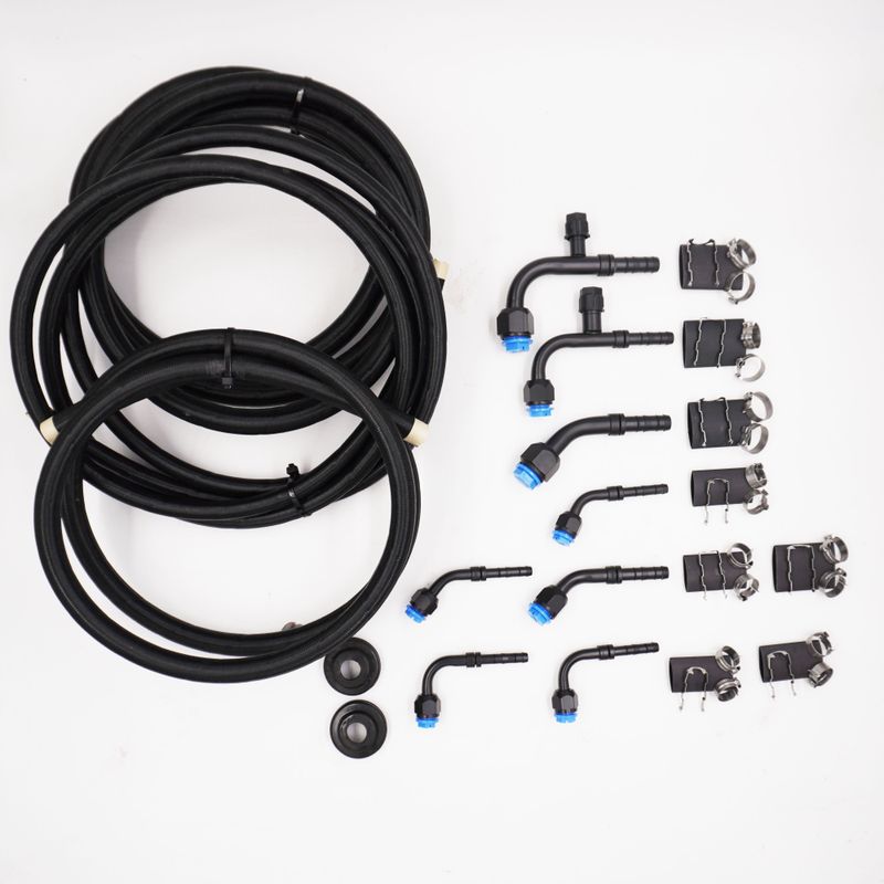 Pure Stealth E-Z Clip SureFit A/C Hose Kit - 90° Service Ports - XX15547-90-SUREFIT