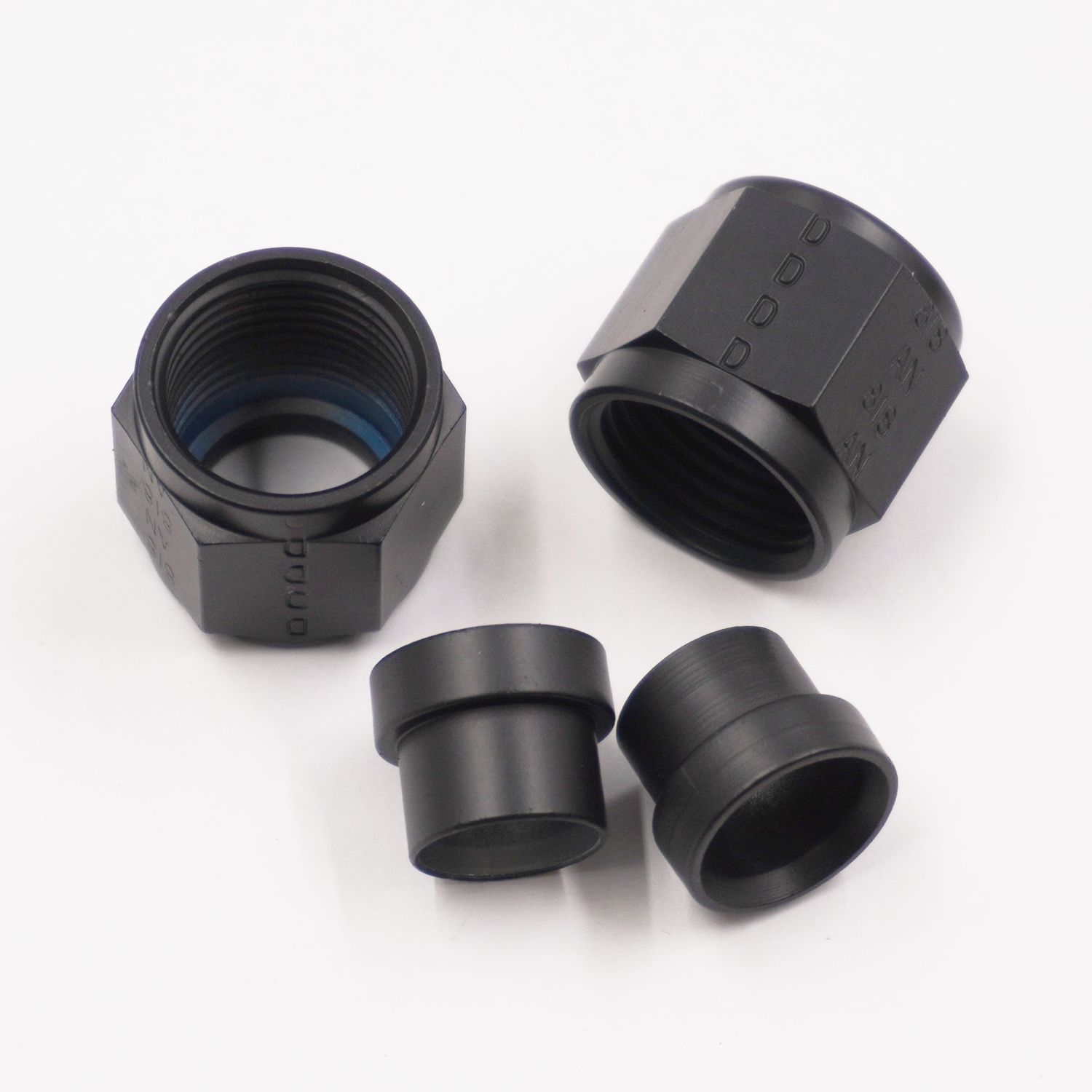 Pure Stealth -8AN Tube Nut &amp; Tube Sleeve Kit (Aluminum) - X100-08ALUM