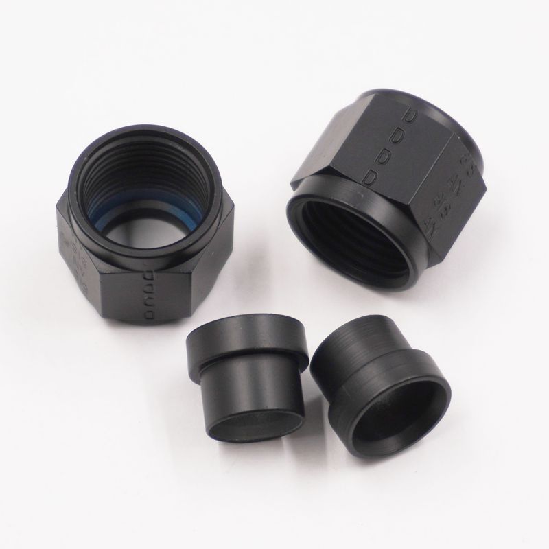 Pure Stealth -8AN Tube Nut &amp; Tube Sleeve Kit (Aluminum) - X100-08ALUM