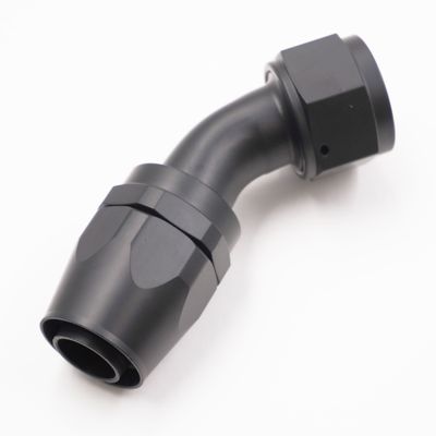 Pure Stealth -16 AN x 45° Radiator Hose End -  X-16AN45-HE