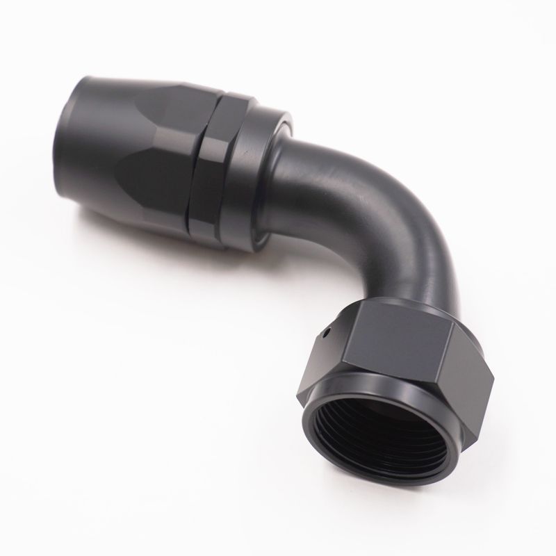 Pure Stealth -16 AN x 90° Radiator Hose End -  X-16AN90-HE