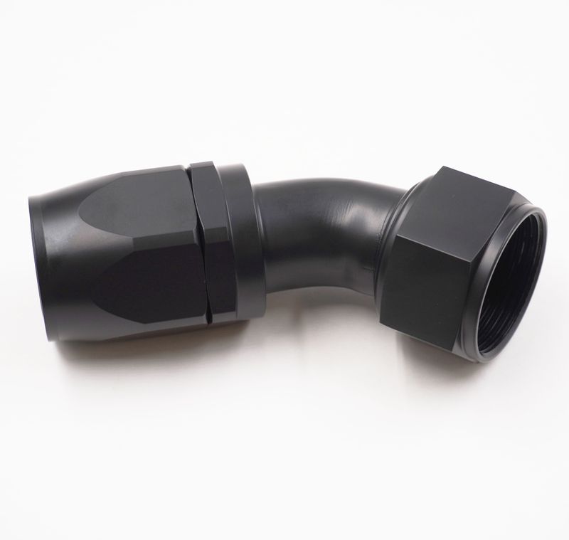 Pure Stealth -20 AN x 45° Radiator Hose End  -  X-20AN45-HE