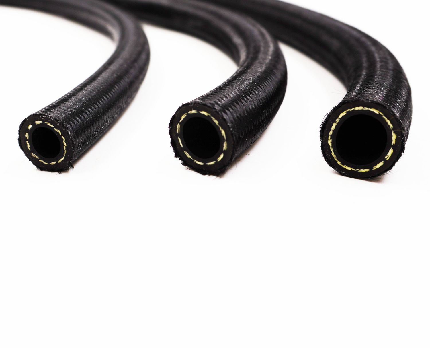 Pure Stealth E-Z Clip Universal A/C Hose Kit - 180° Service Ports - Braided Hose - XX15547-180, Color: Stealth Black