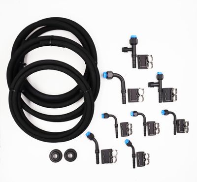 Pure Stealth 8-Fitting E-Z Clip Hose Kit - 180° Service Ports - E-Z Clip Hose - X15547-180