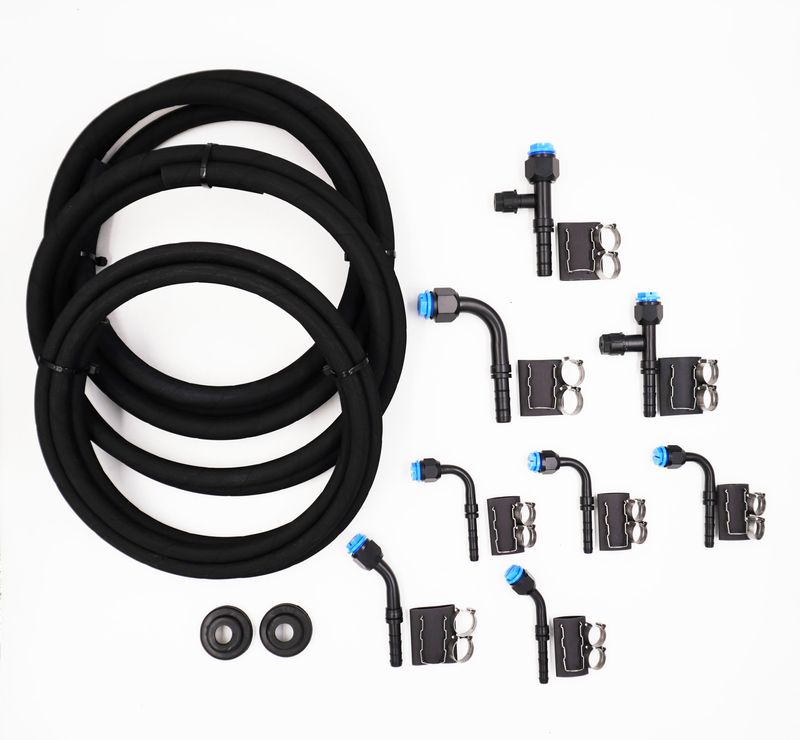 Pure Stealth 8-Fitting E-Z Clip Hose Kit - 180° Service Ports - E-Z Clip Hose - X15547-180