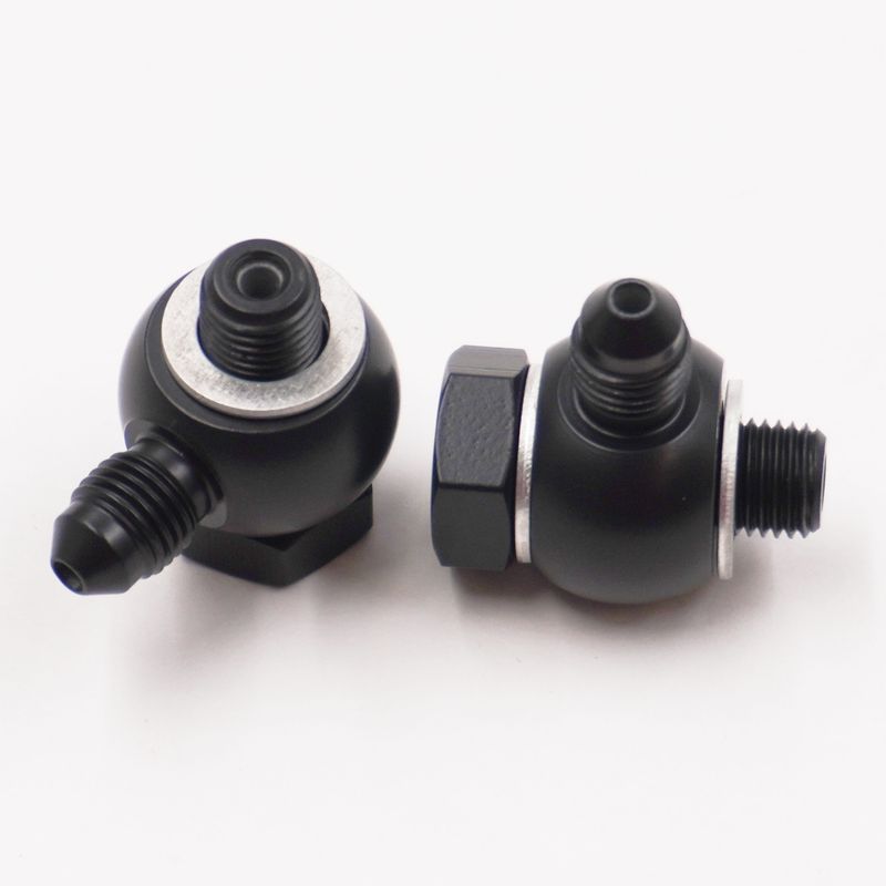 Pure Stealth Master Cylinder Banjo Kit: 3/8-24 &amp; 3/8-24 x -3AN - No Sleeves Or Nuts - Steel -X3107