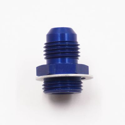 Carburetor Adapter Fitting:  5/8-20 X -6AN Male (Blue Aluminum) - 5120