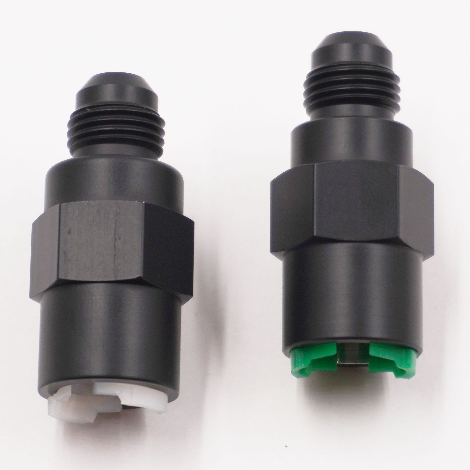 Pure Stealth EFI Push On Fuel Line Adapter Fitting Kit : 3/8&quot; &amp; 5/16&quot; Female Push Connect x -6AN Male (Pair) - X5800
