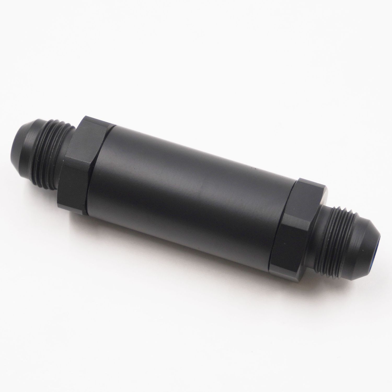 Pure Stealth Fuel Filter Assembly: -8AN X -8AN - 100 Micron Stainless Element - 1&quot; Diameter - (Stealth Black) - X5020