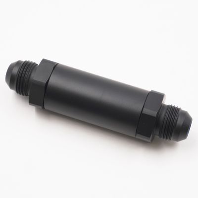 Pure Stealth Fuel Filter Assembly: -8AN X -8AN - 100 Micron Stainless Element - 1&quot; Diameter - (Stealth Black) - X5020