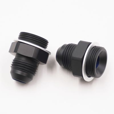 Pure Stealth: Holley Carburetor Adapter Fittings: 7/8-20 x -8AN - (Pair w/ Crush Washers) - X5190
