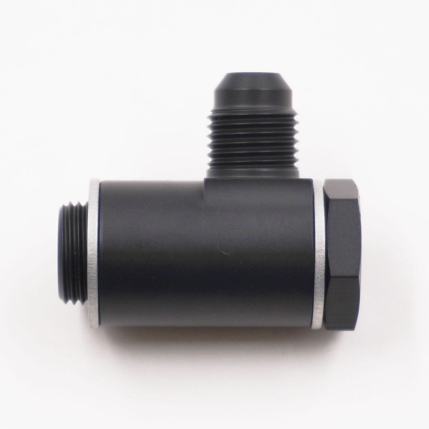 Pure Stealth Single Carburetor Banjo Fitting Assembly: 5/8-20 X -6AN Single Banjo Fitting W/ Crush Washers - X5250