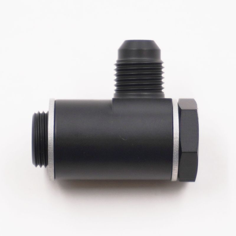 Pure Stealth Single Carburetor Banjo Fitting Assembly: 5/8-20 X -6AN Single Banjo Fitting W/ Crush Washers - X5250