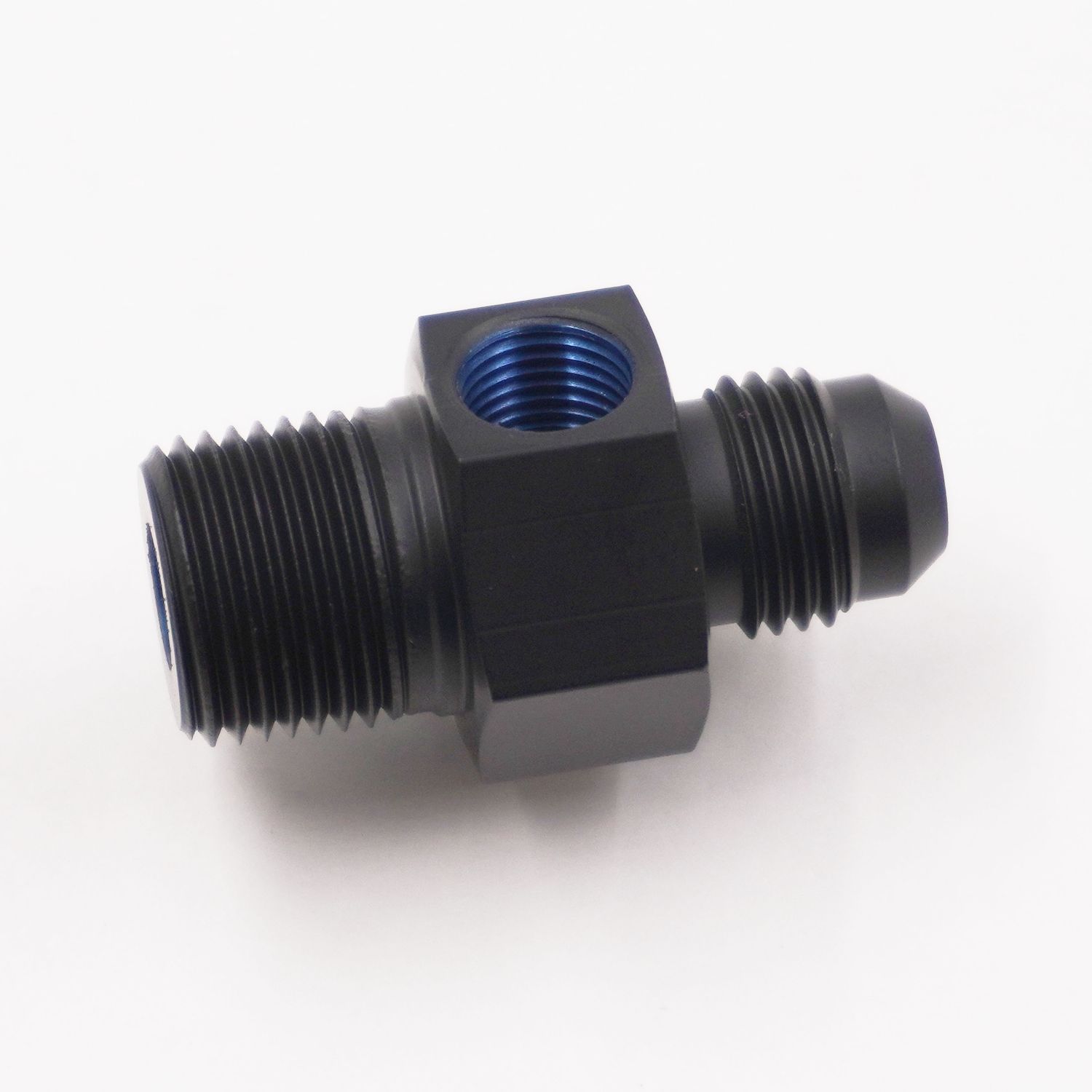 Pur Stealth Pressure Gauge Adapter -6 AN Male X 3/8 NPT Male W 1/8 NPT Gauge Port - X5305