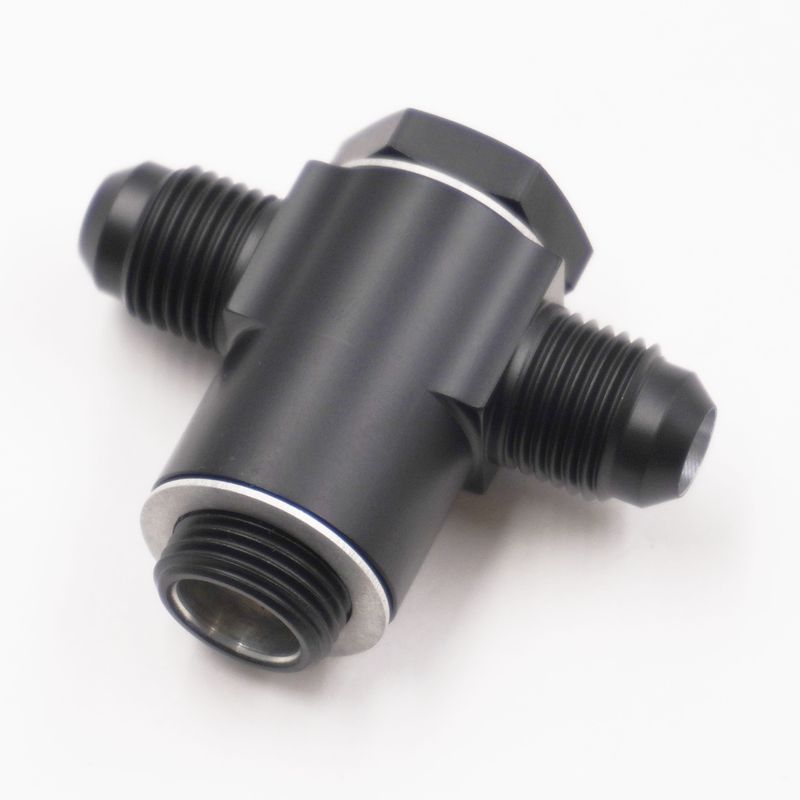 Pure Stealth Double Carburetor Banjo Fitting Assembly: 5/8-20 x -6AN Double Banjo Fitting W/ Crush Washers - X5255