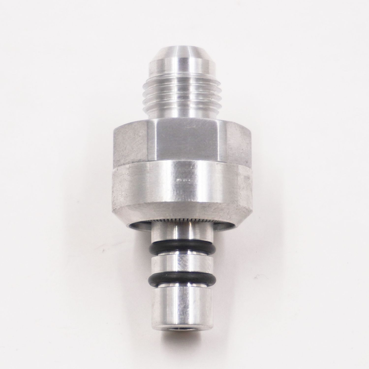 Ford Fuel Injection Fuel Rail Fitting: -6AN Return Adapter Fitting (Clear Aluminum) - 5720