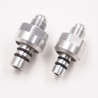 Ford Fuel Injection Fuel Rail Fitting Kit: -6AN Pressure &amp; Return Set  (Cleaer Aluminum)- 5700