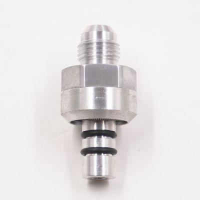 Ford Fuel Injection Fuel Rail Fitting - -6AN Pressure Adapter Fitting (Clear Aluminum) - 5710