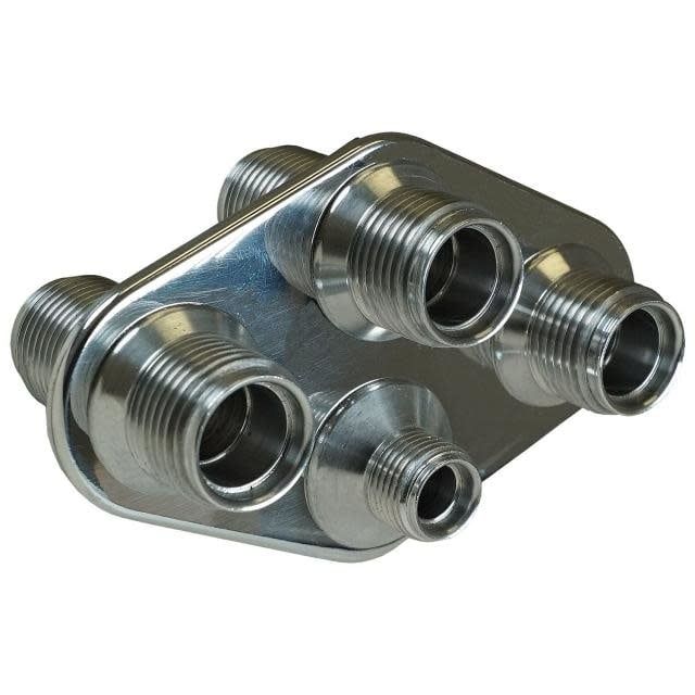 Streamline 4-Way Diamond Polished Bulkhead - #6 &amp; #10 - 388600-MBA