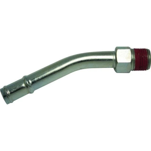 Extended Heater Hose Adapter Fitting - 1/2&quot; NPT x 5/8&quot; Heater Hose - (45° Angled) - 501011