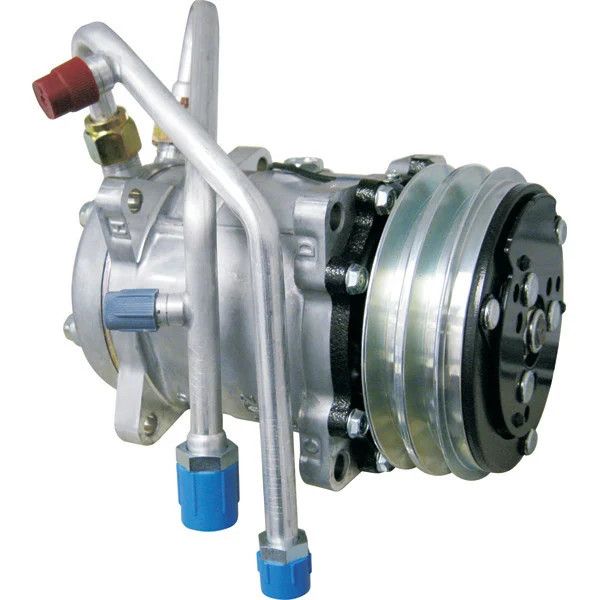 Tite Fit Compressor Hard Line Kit (Top Exit) Unpolished - 35137-VUG-A