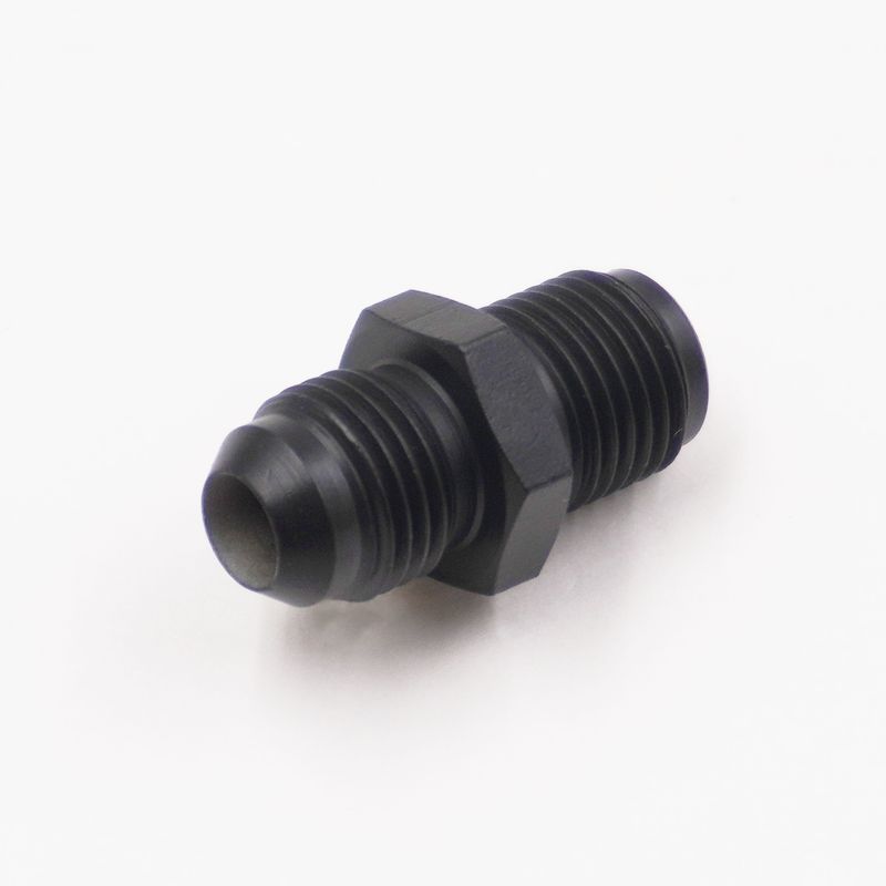 Pure Stealth Power Steering Adapter: 1/2-20 Male Inverted Flare To -6 AN  -  Power Steering Box Fitting - (Steel) - (1 Adapter)  X11760