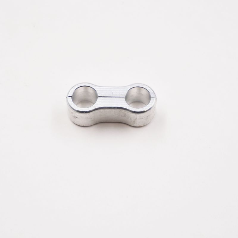 Billet Aluminum Floating Double Line Clamp - .430&quot; x .430&quot; - 8303