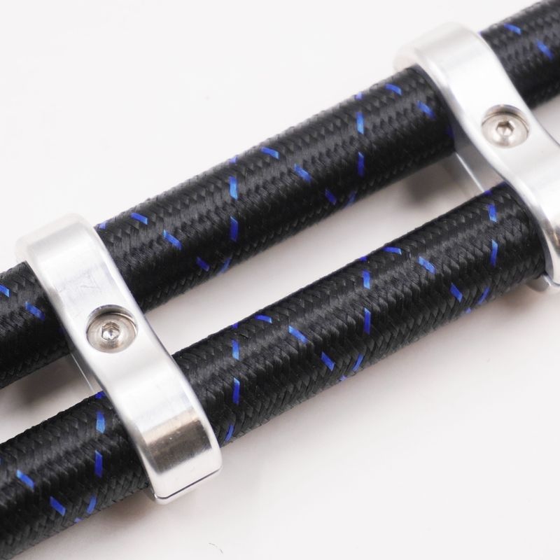 Billet Aluminum Floating Double Line Clamp - .750&quot; x .750&quot; - 8307