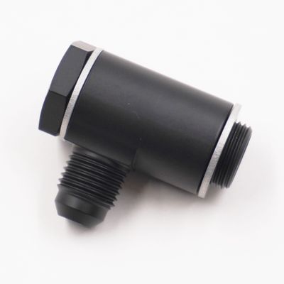 Pure Stealth Single Carburetor Banjo Fitting Assembly: 5/8-20 X -6AN Single Banjo Fitting W/ Crush Washers - X5250