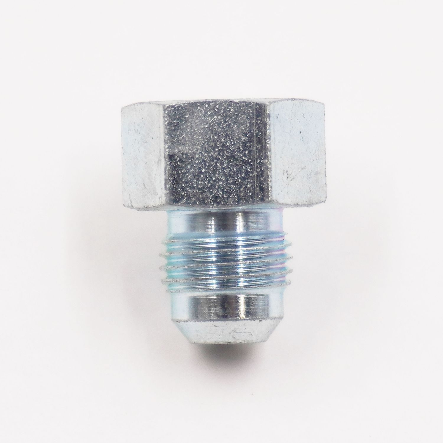 Fuel Line Adapter Fitting: 1/2-20 Female Inverted Flare x -6 AN Male Adapter Fitting - (Steel) - 5895