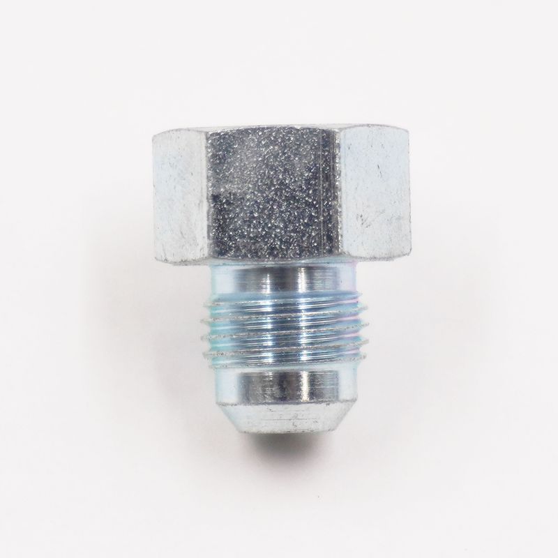 Fuel Line Adapter Fitting: 1/2-20 Female Inverted Flare x -6 AN Male Adapter Fitting - (Steel) - 5895
