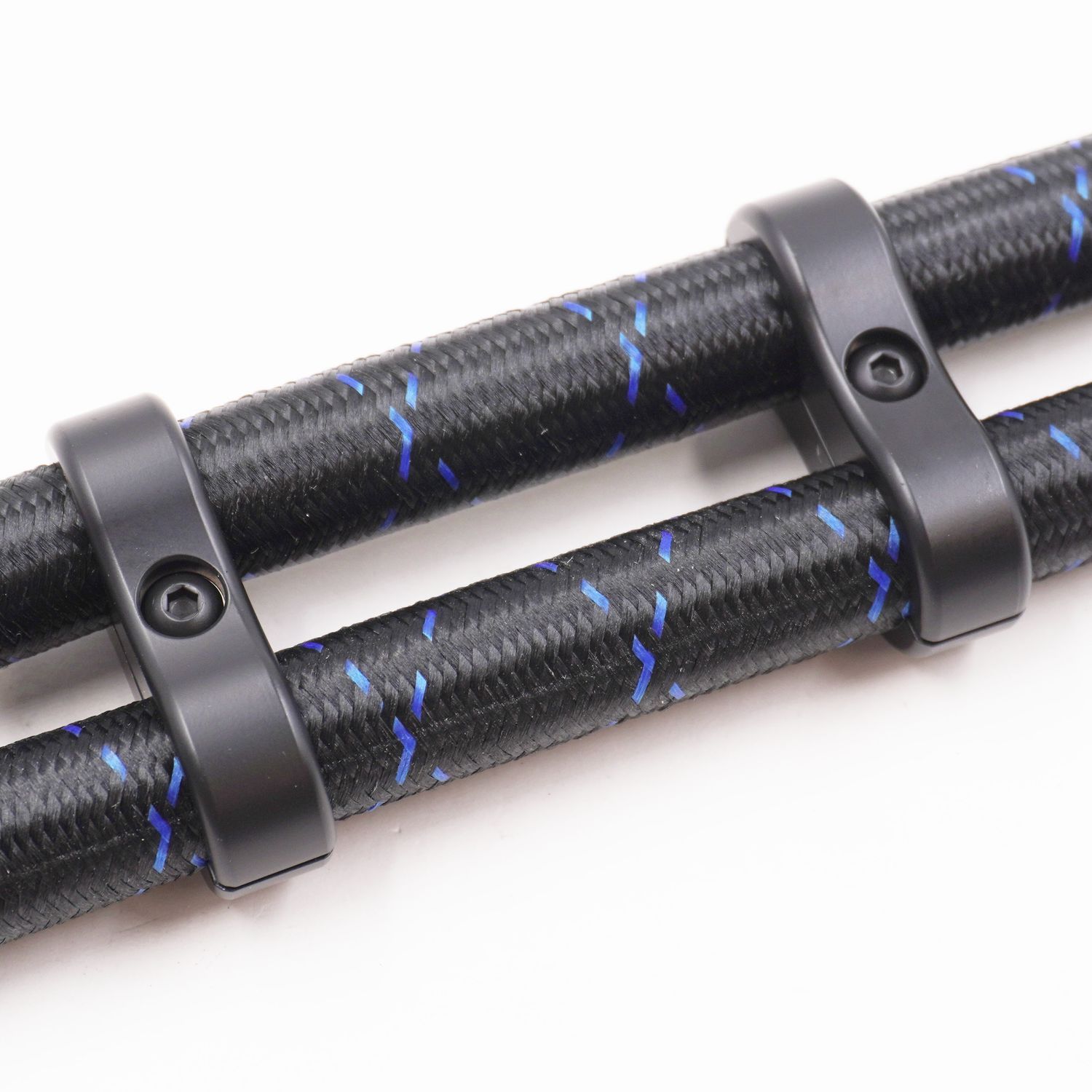 Pure Stealth Billet Aluminum Floating Double Line Clamp - .750&quot; x .750&quot; - X8307