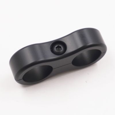 Pure Stealth Billet Aluminum Floating Double Line Clamp - .750&quot; x .750&quot; - X8307