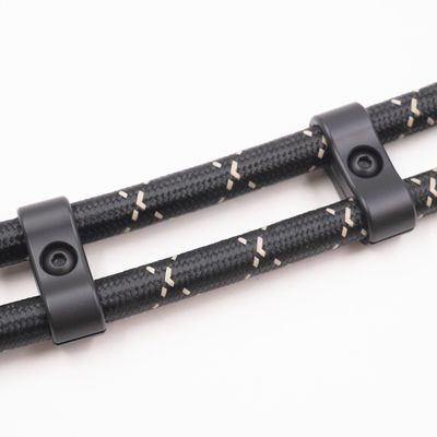 Pure Stealth Billet Aluminum Floating Double Line Clamp - .430&quot; x .430&quot; - X8303