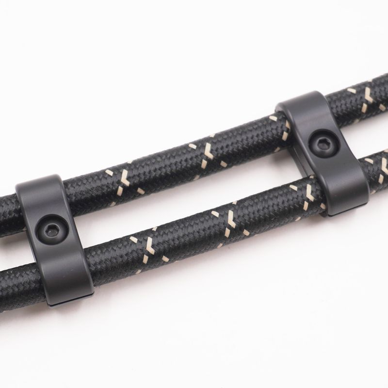 Pure Stealth Billet Aluminum Floating Double Line Clamp - .430&quot; x .430&quot; - X8303