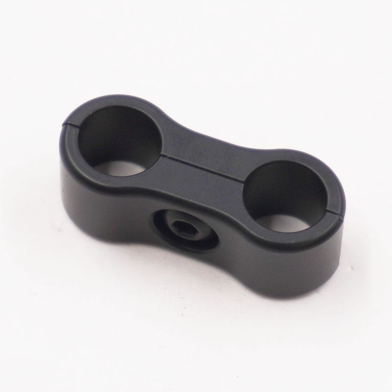 Pure Stealth Billet Aluminum Floating Double Line Clamp - .430&quot; x .430&quot; - X8303