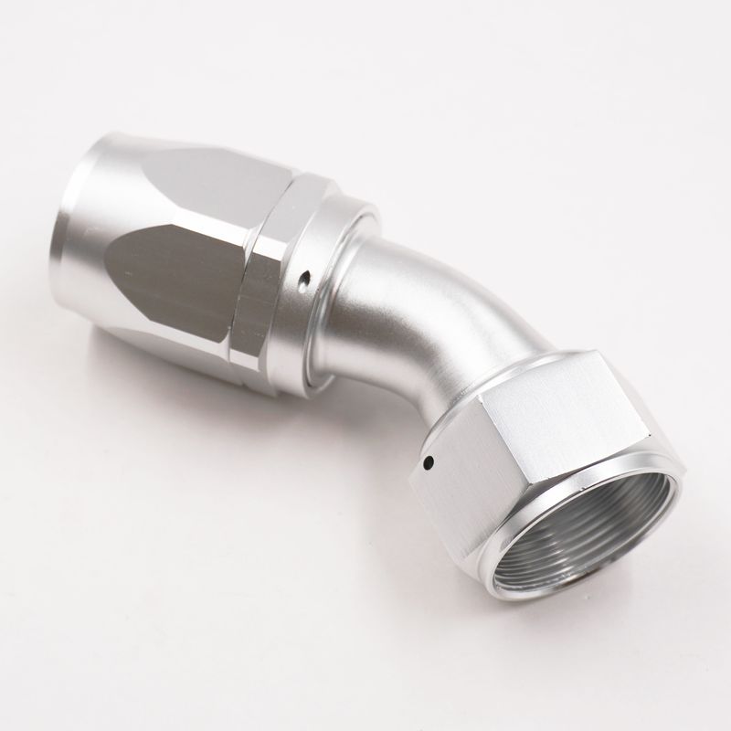 -20 AN 45° Radiator Hose End - Polished - 20AN45-HE