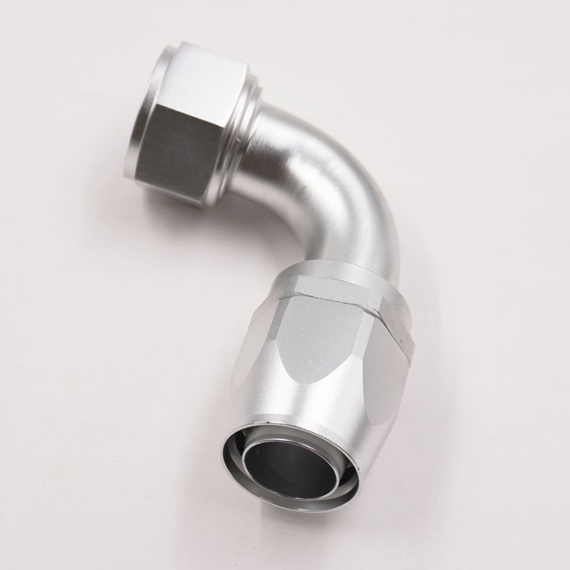 -20 AN 90° Radiator Hose End - Polished - 20AN90-HE