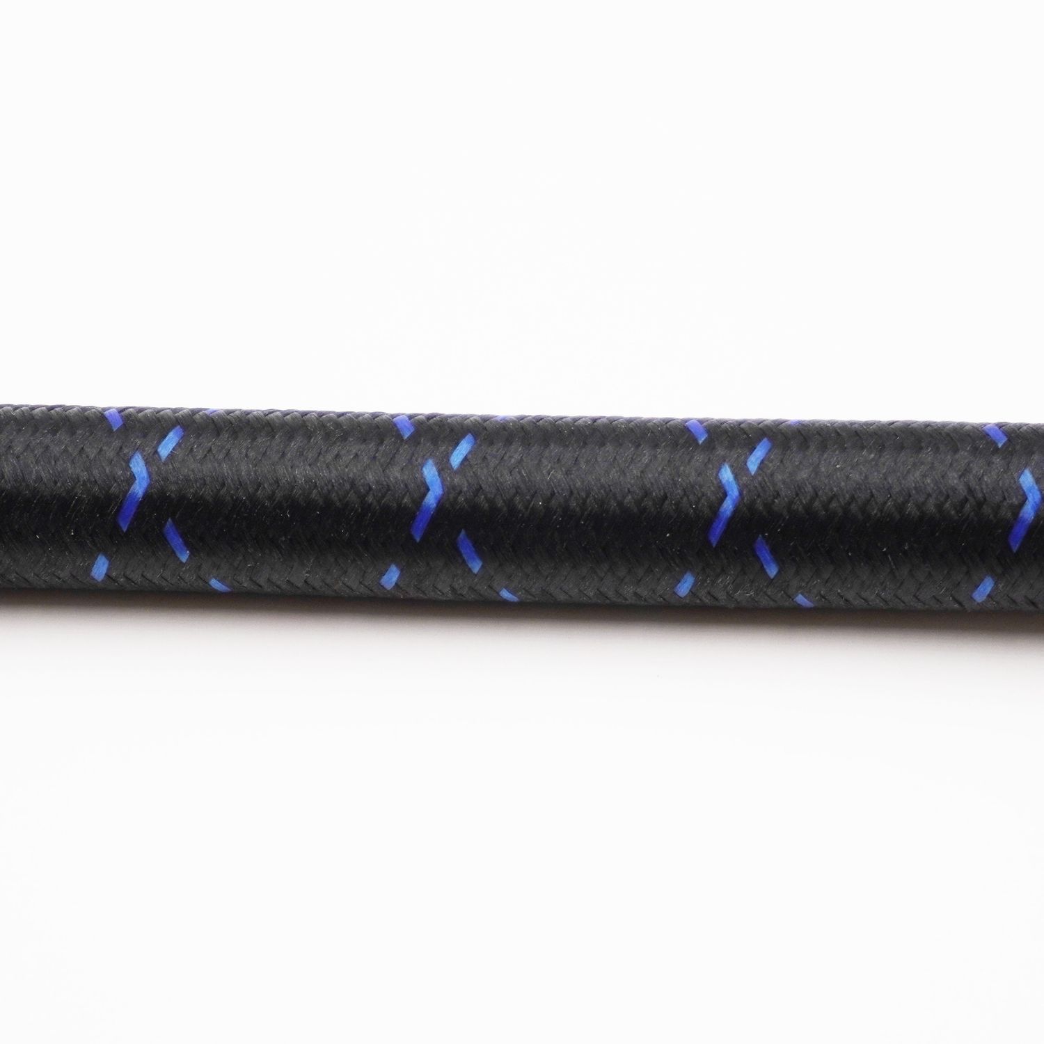 Pure Stealth -6 TFE (3/8) Stainless Braided High Pressure Teflon hose (per foot) - (Black conductive) - X600-06, Color: Double Blue