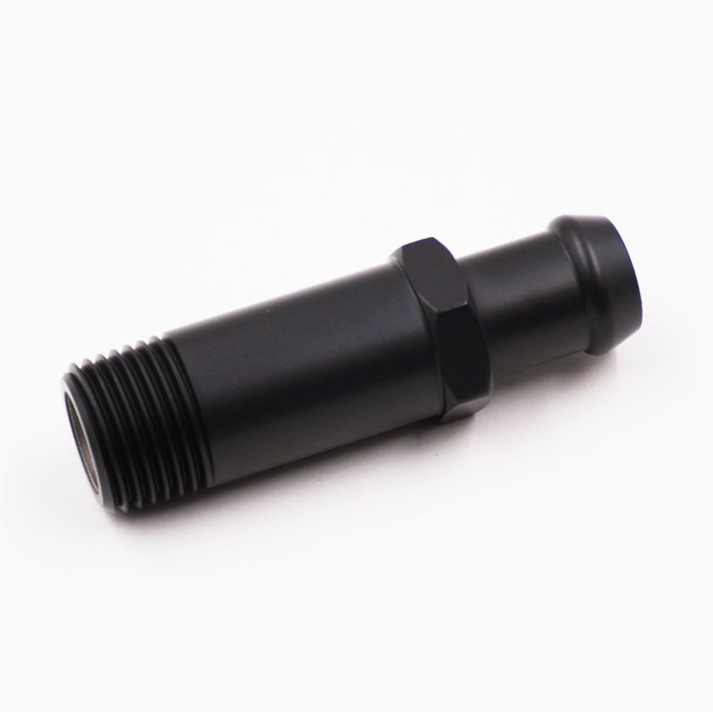 Pure Stealth 1/2&quot; NPT x 5/8&quot; Heater Hose Barb Adapter Fitting - 2 7/8&quot; Length (Stainless Steel)- X50101-SUR