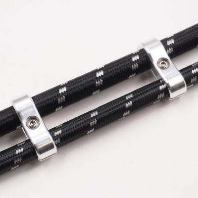 Billet Aluminum Non-Floating Double Line Clamp - .630&quot; x .530&quot; - 8305