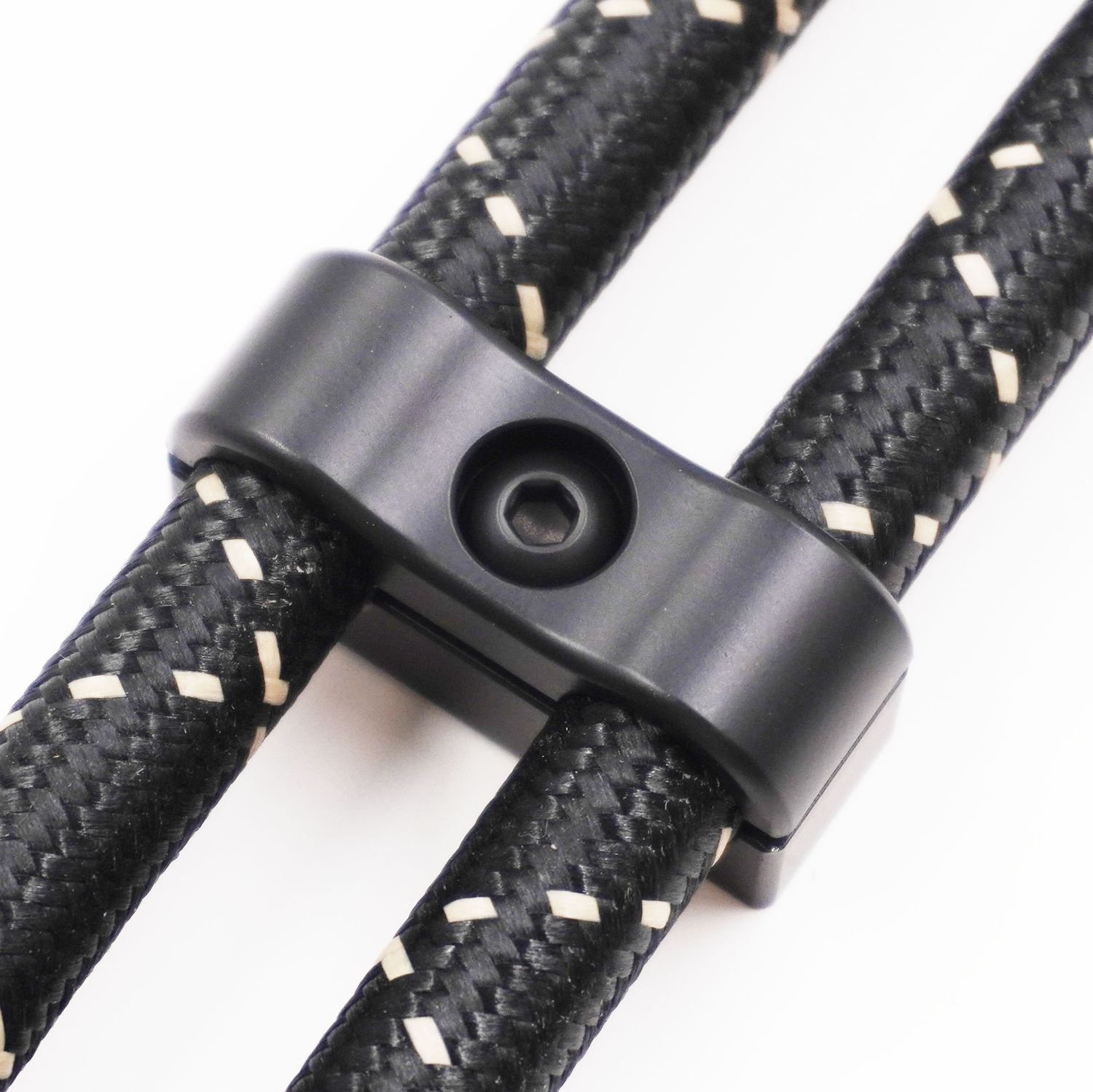 Pure Stealth Billet Aluminum Non-Floating Double Line Clamp - .430&quot; x .430&quot; - X8204