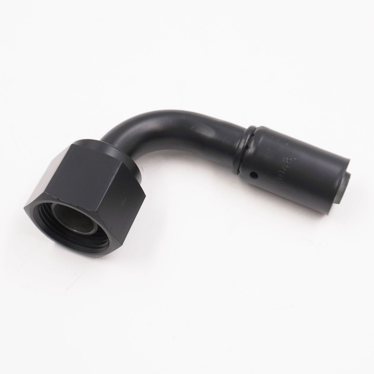 Pure Stealth #12 Female O-Ring x #10 Reduced Barrier 90 Degree Hose End - X355340