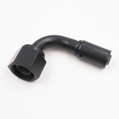 Pure Stealth Black #12 Female O-Ring x #10 Reduced Barrier 90 Degree Hose End - X355340