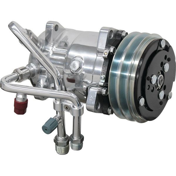 Tite Fit Compressor Front Routed Hard Line Kit (Top Exit) Polished - 35136-VUQ-A