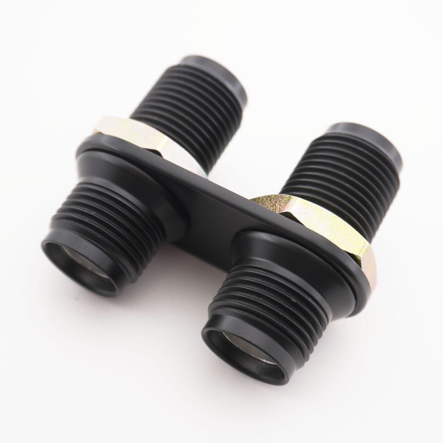 Pure Stealth Black Streamline 2-Port Inline Bulkhead #10-#10 - X382000-MBA