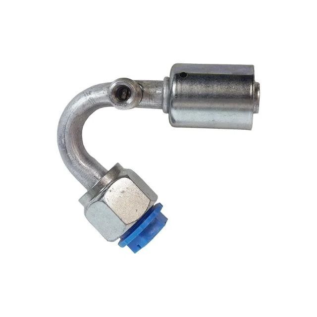 Reduced Barrier Beadlock Hose End Fittings  - 135° w/ Service Port, Size: #10 355430